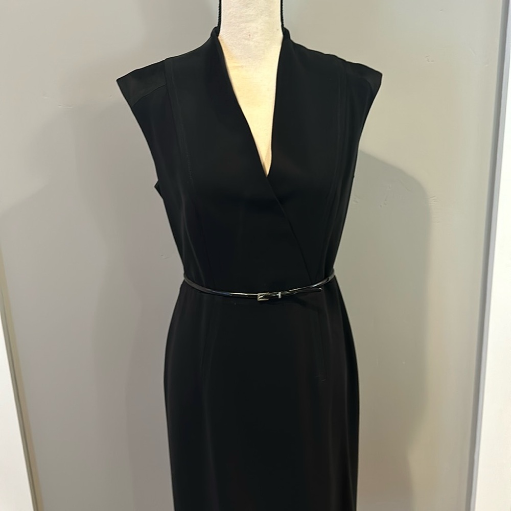 Hugo Boss Black Sheath Dress With Belt